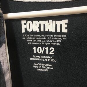 Fortnite Kids Black Pajama Top - 10/12